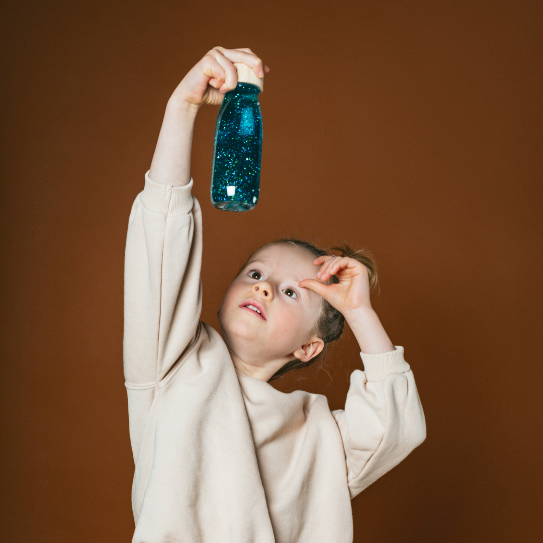 Bouteille sensorielle - Turquoise P'tits Loups Shop