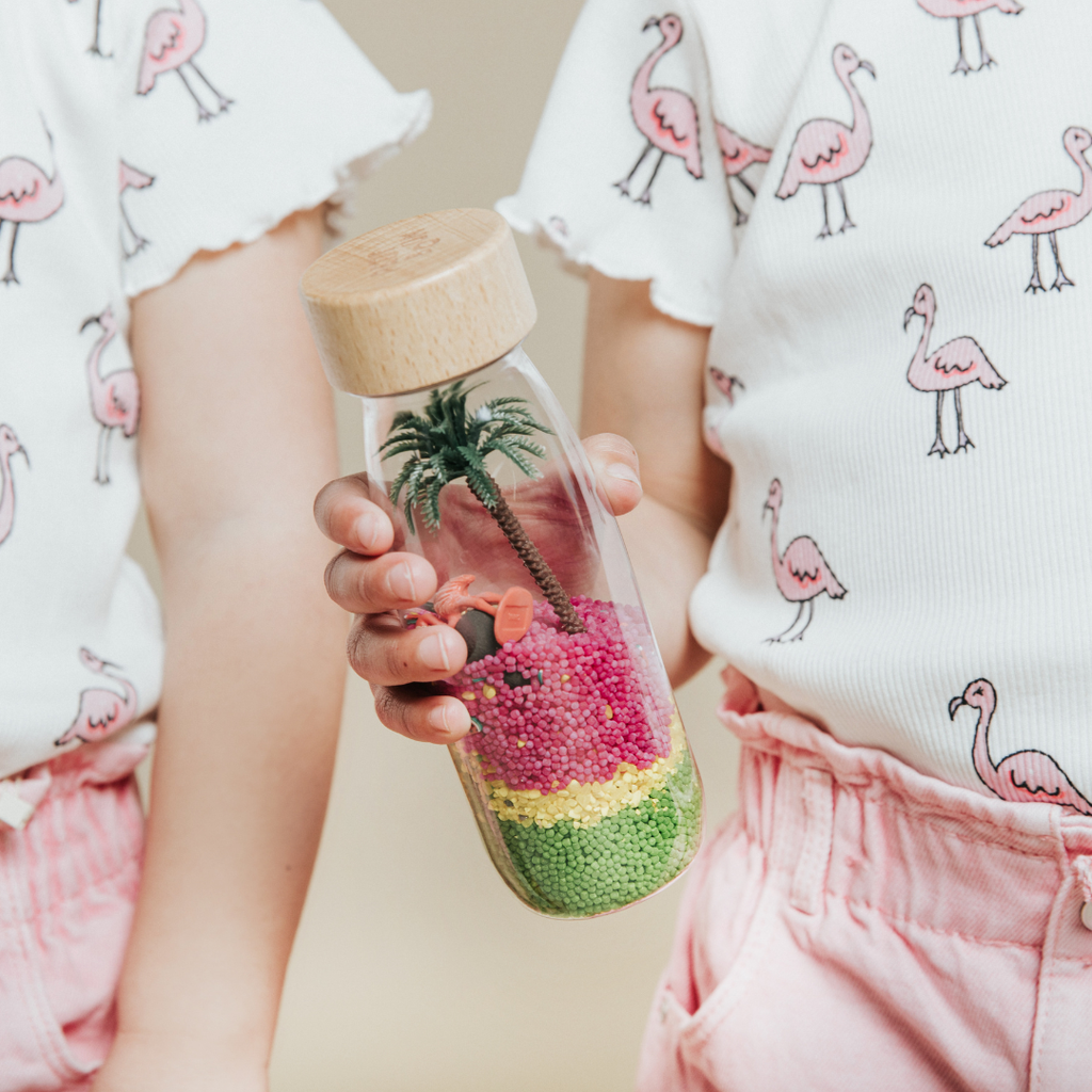 Bouteille sensorielle - Flamant rose P'tits Loups Shop
