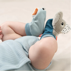 Chaussettes à hochet - bleu P'tits Loups Shop