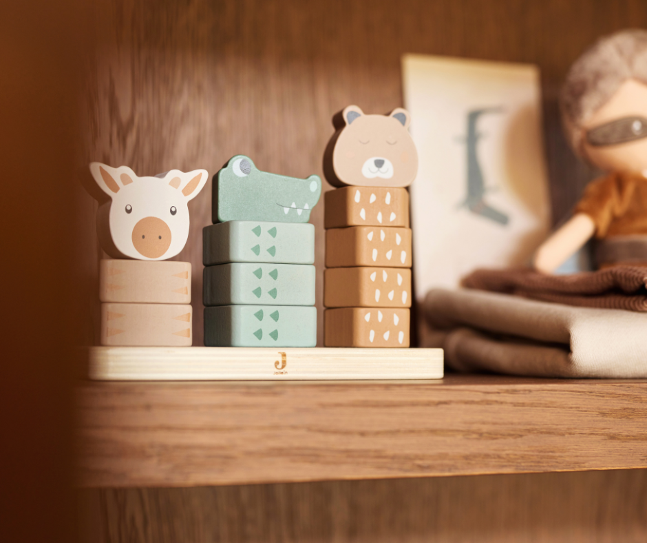 Tour d'empilage en bois - Jungle Jumbo P'tits Loups Shop