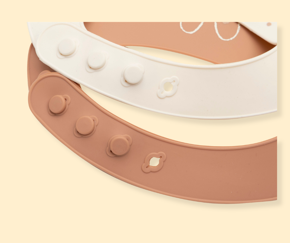 Lot de 2 bavoirs en silicone - kangourou P'tits Loups Shop