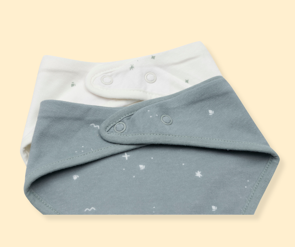 Lot de 2 bavoirs bandana - see green P'tits Loups Shop