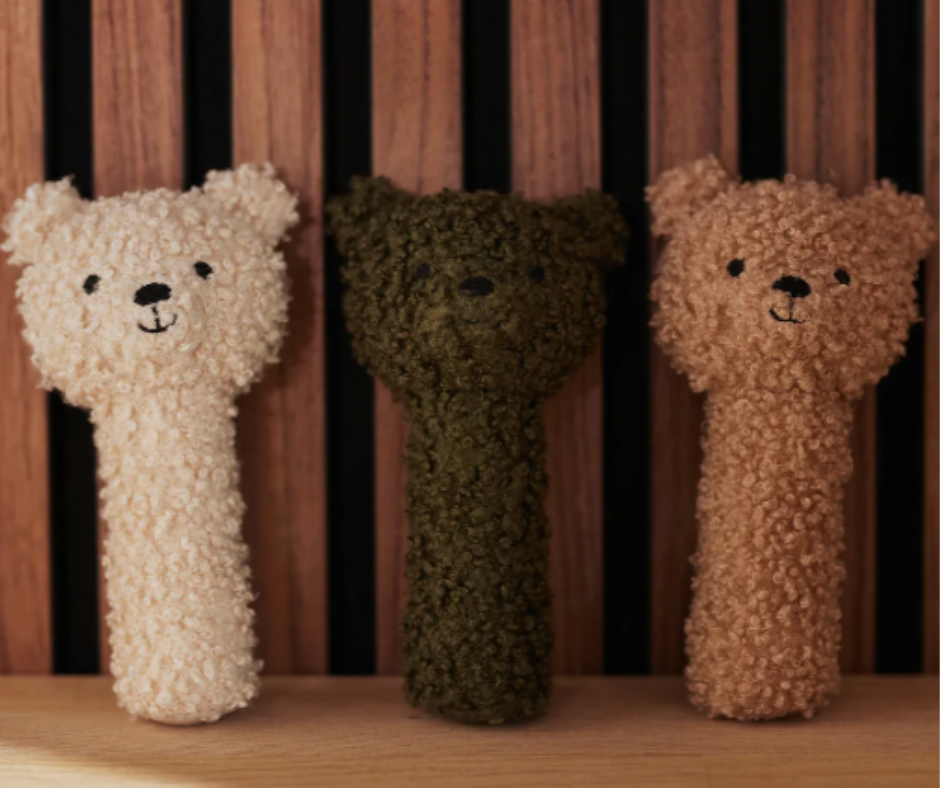 Hochet Teddy Bear - biscuit P'tits Loups Shop