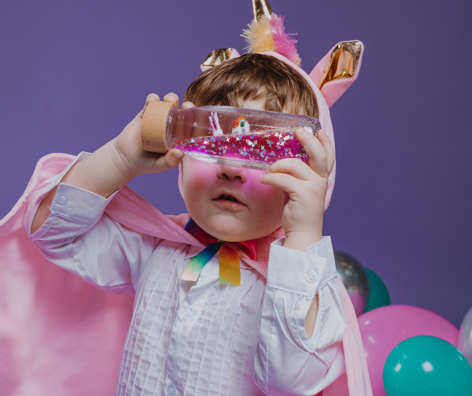 Bouteille sensorielle - Arc-en-ciel P'tits Loups Shop