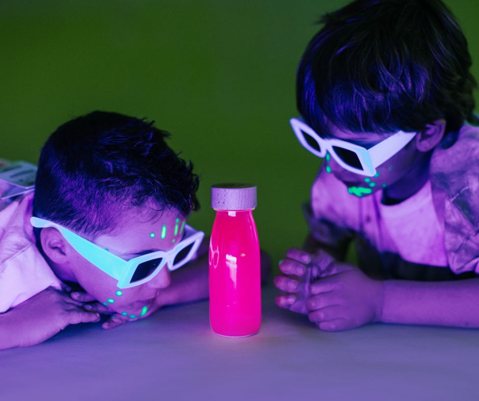 Bouteille sensorielle - Fluo rose P'tits Loups Shop