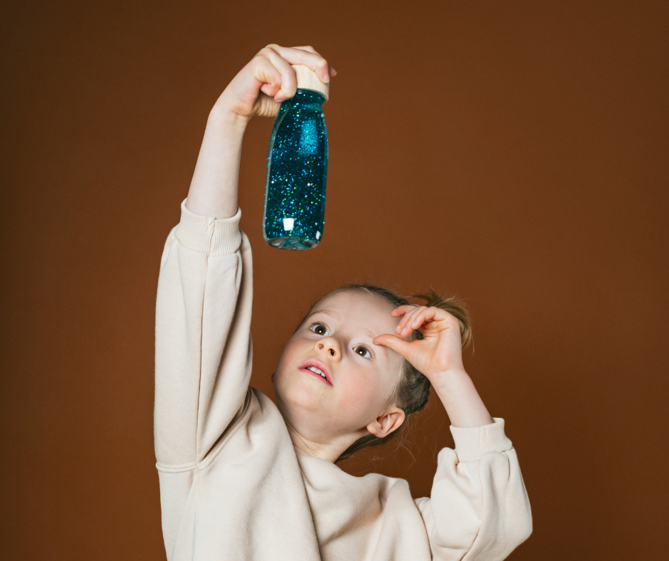 Bouteille sensorielle - Turquoise P'tits Loups Shop