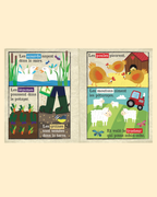 Petit journal en tissu- Animaux de la ferme P'tits Loups Shop