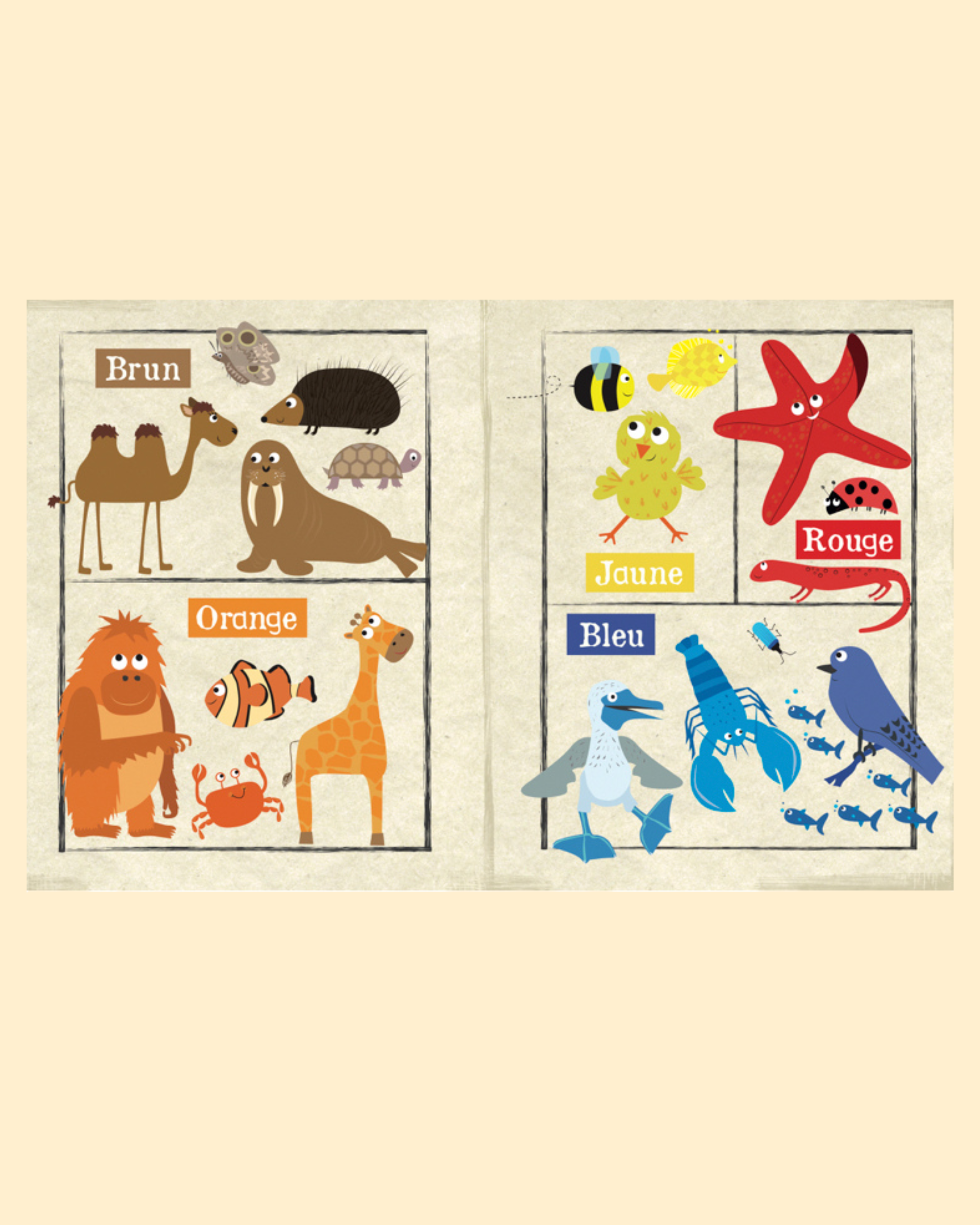 Petit journal en tissu- Les couleurs des animaux P'tits Loups Shop