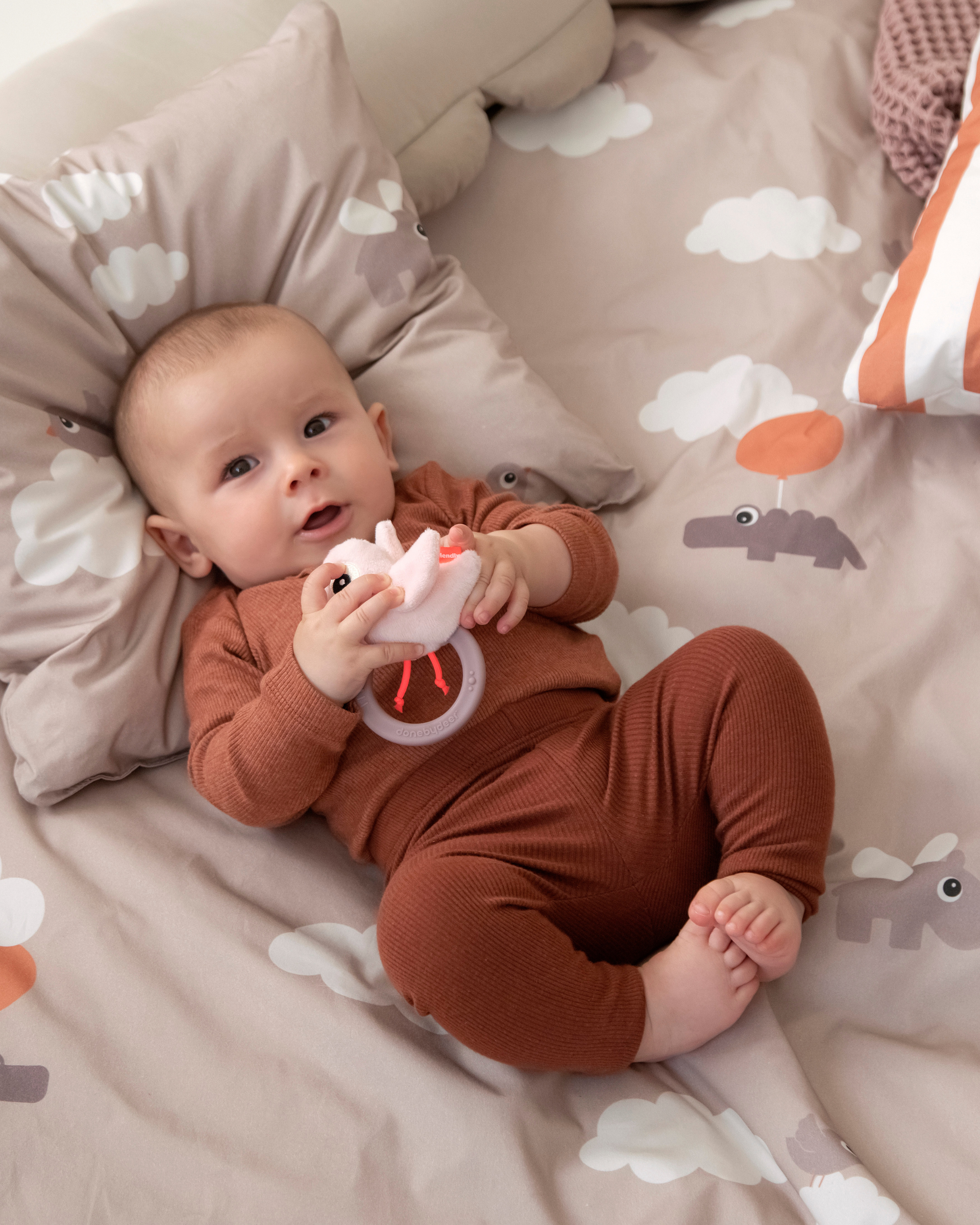 Hochet avec anneau de dentition - Birdee P'tits Loups Shop