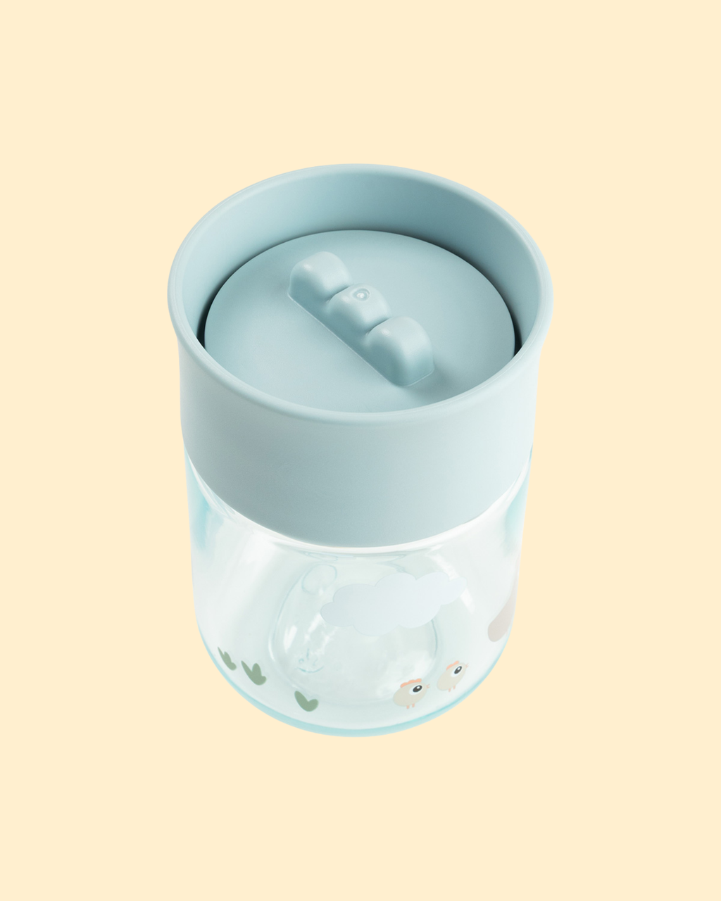 Tasse d'apprentissage 360 °- Tiny farm bleu P'tits Loups Shop