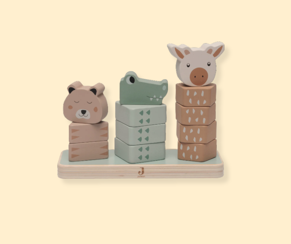 Tour d'empilage en bois - Jungle Jumbo P'tits Loups Shop