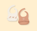 Lot de 2 bavoirs en silicone - kangourou P'tits Loups Shop