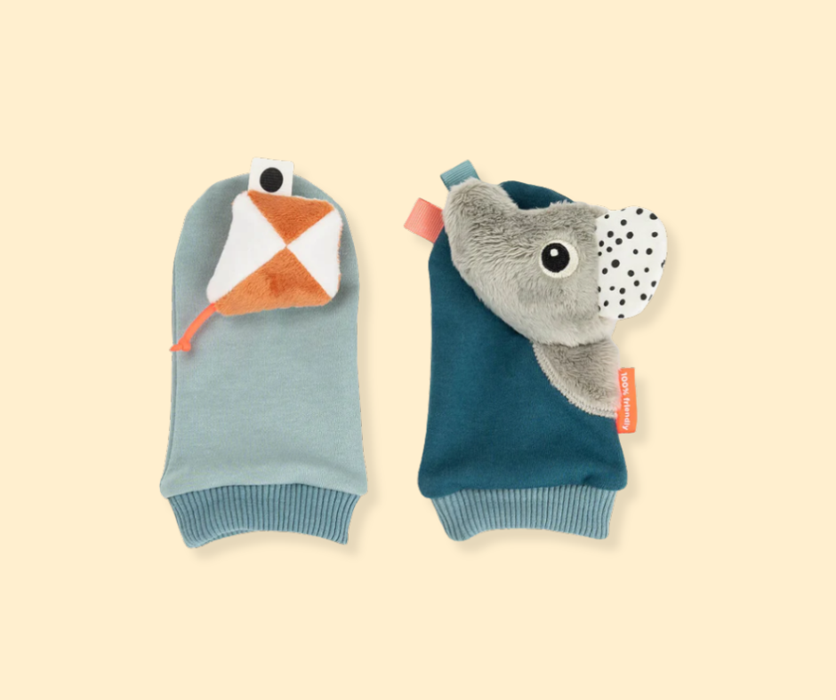 Chaussettes à hochet - bleu P'tits Loups Shop