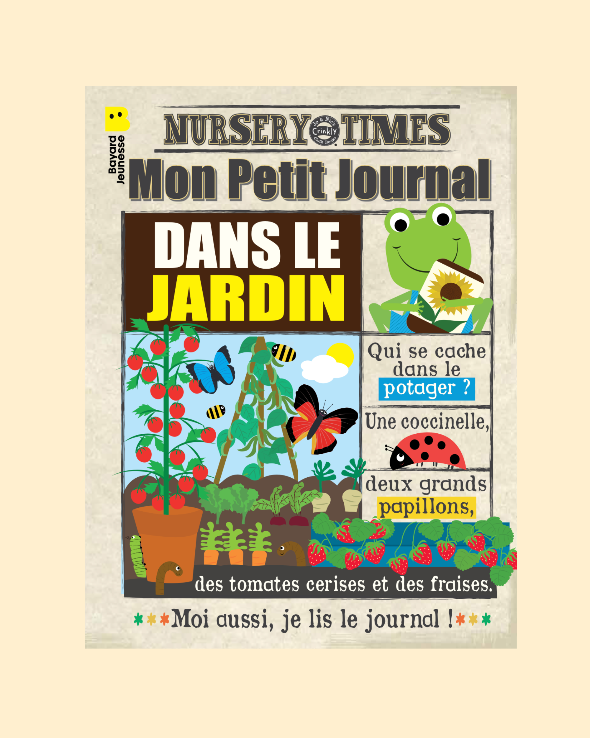 Petit journal en tissu-Dans le jardin P'tits Loups Shop