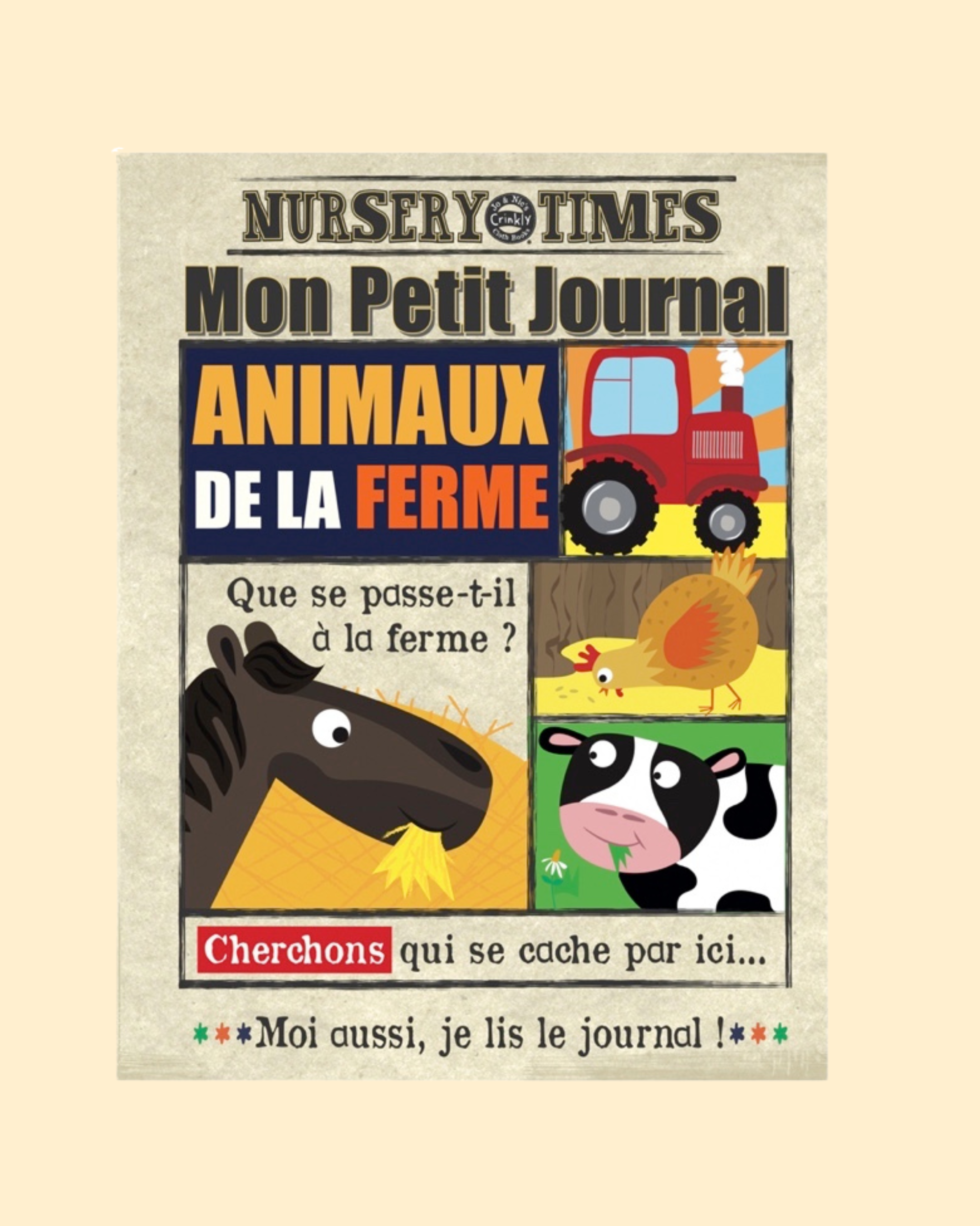 Petit journal en tissu- Animaux de la ferme P'tits Loups Shop