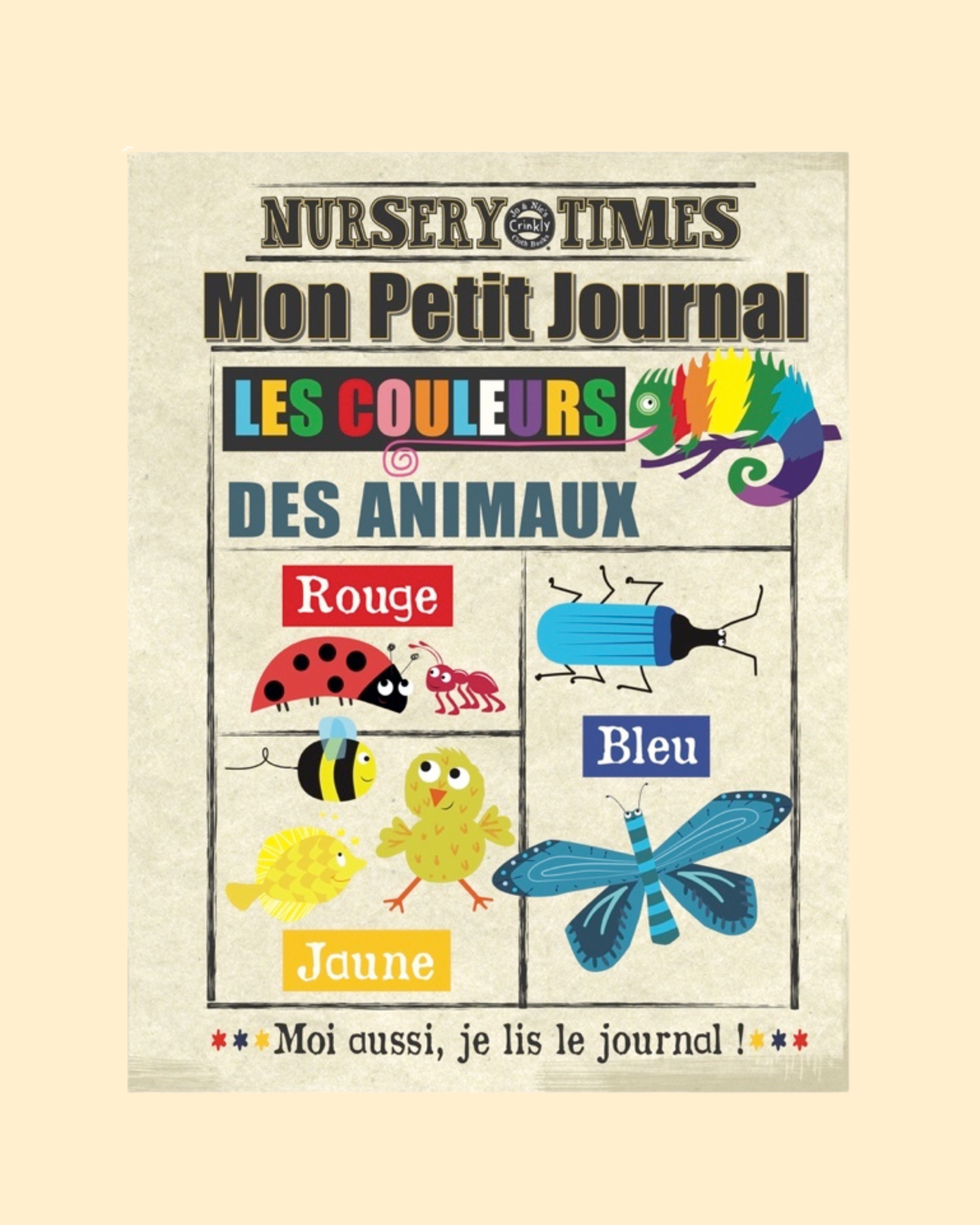 Petit journal en tissu- Les couleurs des animaux P'tits Loups Shop