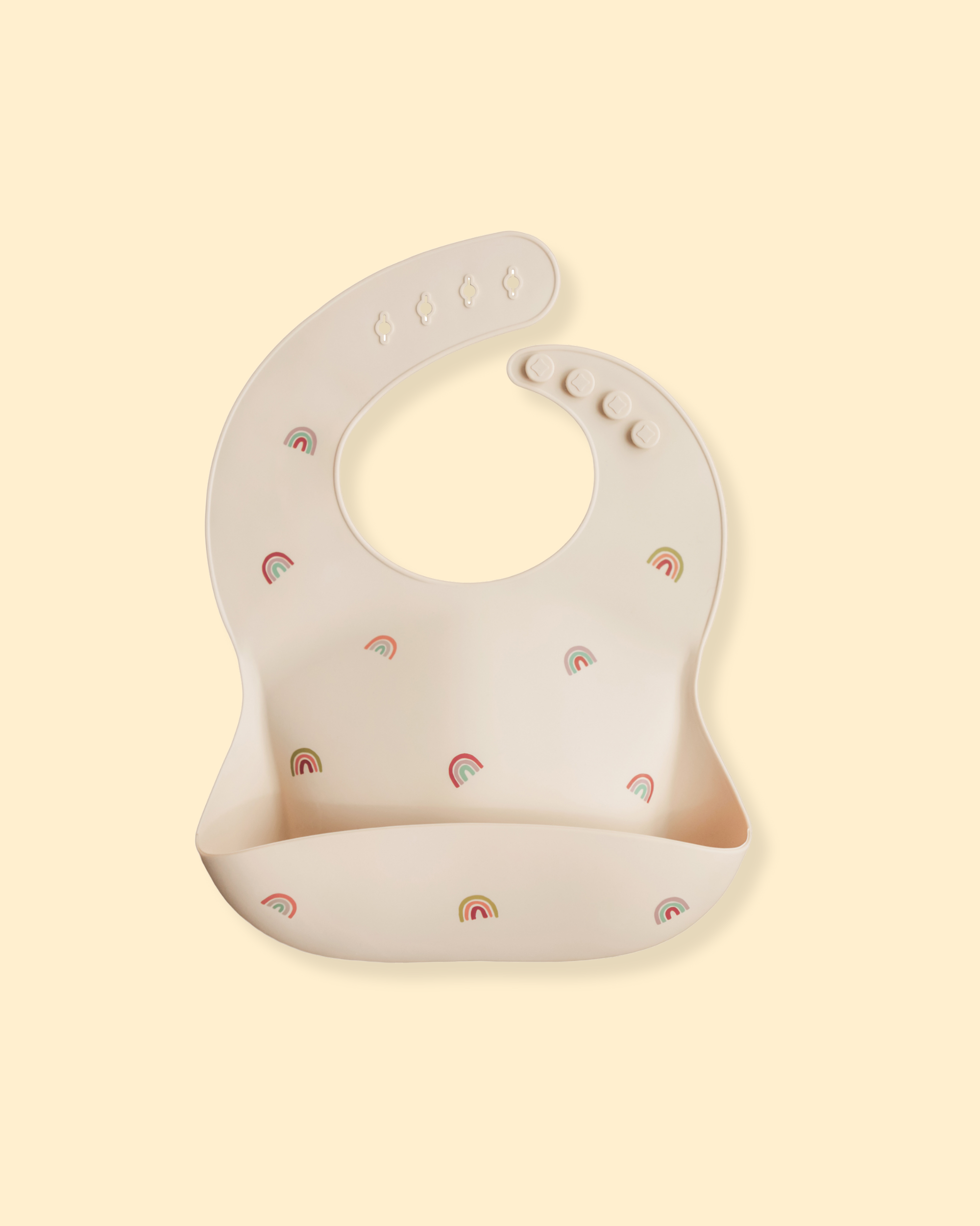 Bavoir en silicone - Arc-en-ciel P'tits Loups Shop