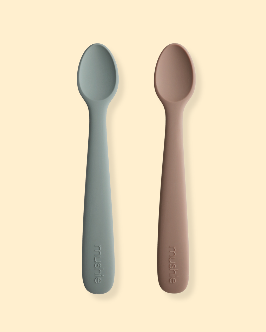 Lot de 2 cuillères - gris et marron P'tits Loups Shop