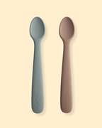 Lot de 2 cuillères - gris et marron P'tits Loups Shop