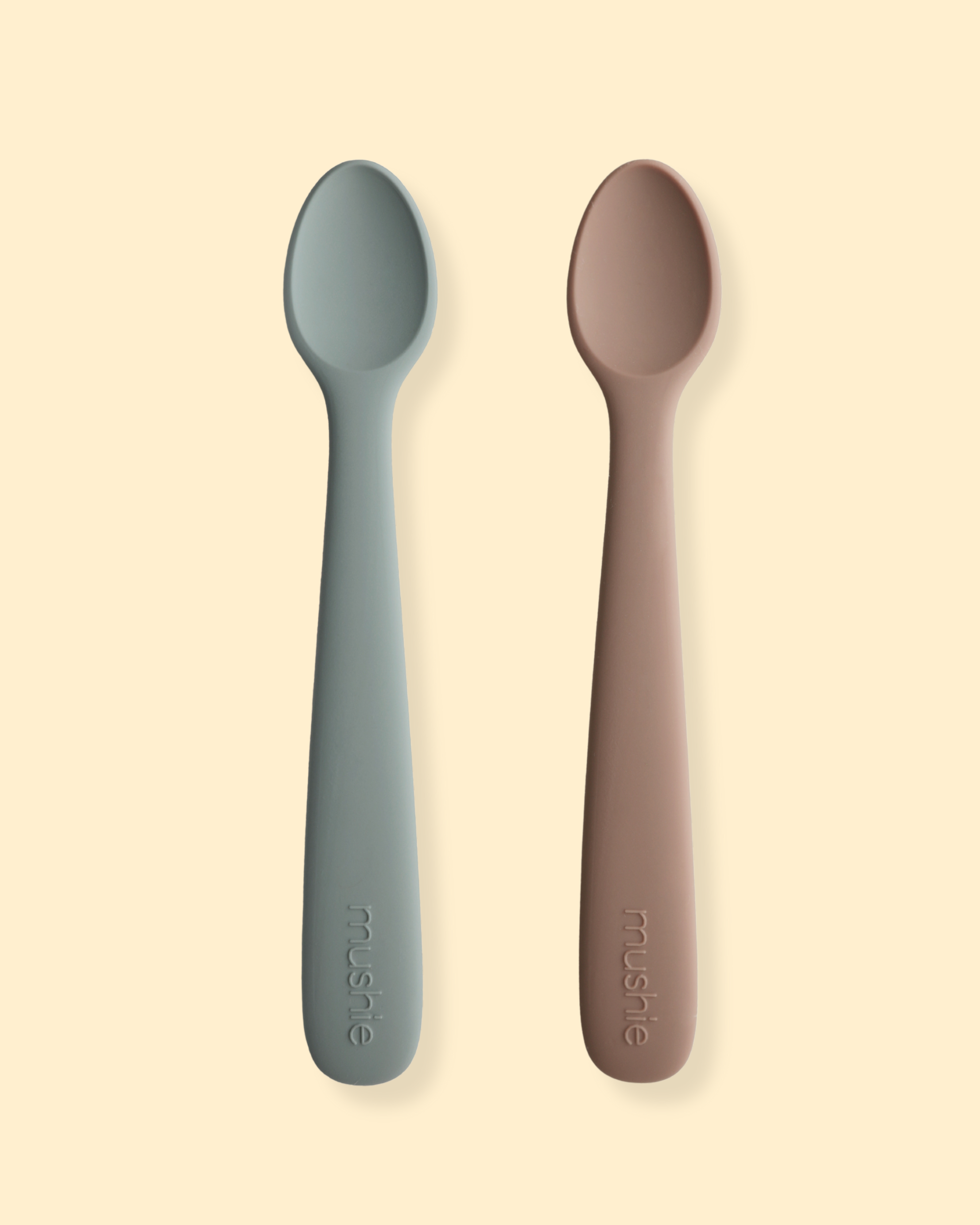 Lot de 2 cuillères - gris et marron P'tits Loups Shop