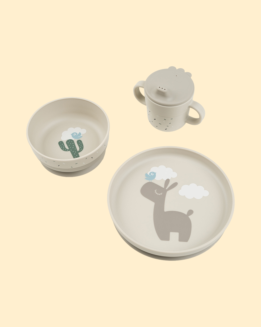 Coffret repas à ventouse - Lalee sable P'tits Loups Shop