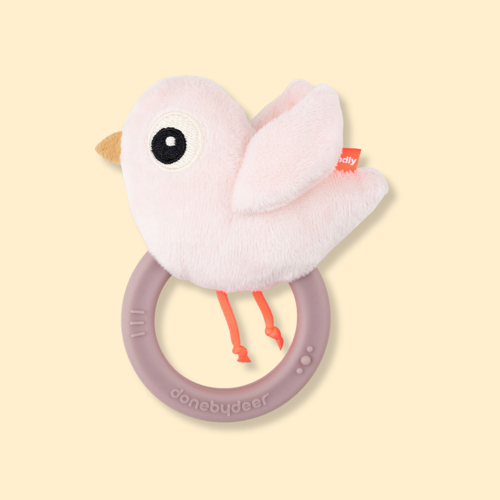 Hochet avec anneau de dentition - Birdee P'tits Loups Shop